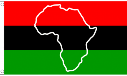 Pan African With Map Polyester Flag
