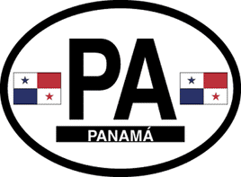 Panama Reflective Oval Decal