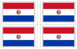 Paraguay Flag Stickers - 50 per sheet