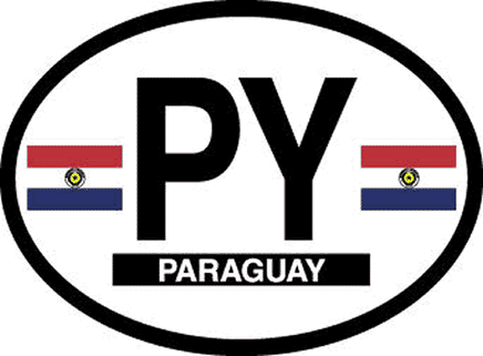 Paraguay Reflective Oval Decal