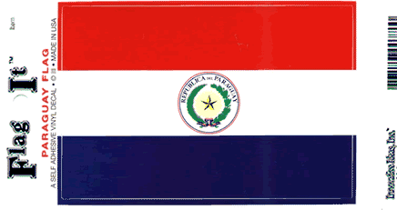 Paraguay Vinyl Flag Decal