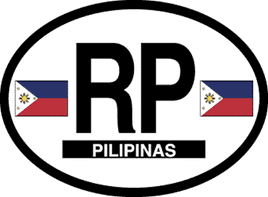 Philippines Reflective Oval Decal