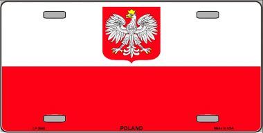 Poland Eagle Flag License Plate