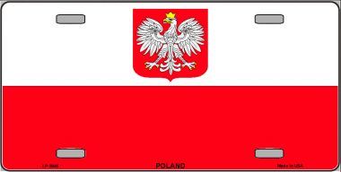 Poland Eagle Flag License Plate