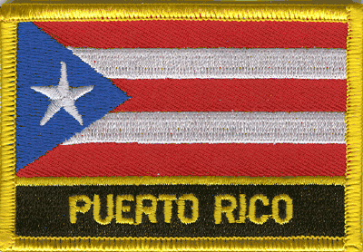 Puerto Rico Flag Patch - With Name