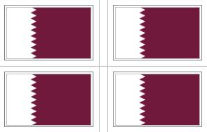 Qatar Flag Stickers - 50 per sheet