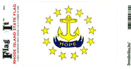 Rhode Island State Vinyl Flag Decal