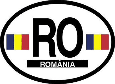 Romania Reflective Oval Decal