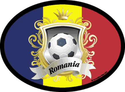 Romania Soccer Oval Decal