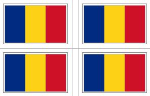 Romanian Flag Stickers - 50 per sheet