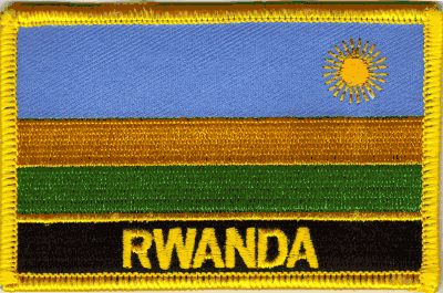 Rwanda Flag Patch - With Name