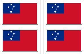 Samoa , Western Flag Stickers - 50 per sheet