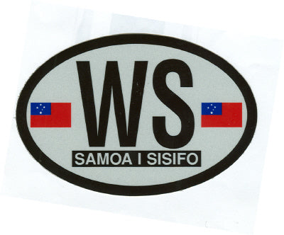 Samoa Reflective Oval Decal