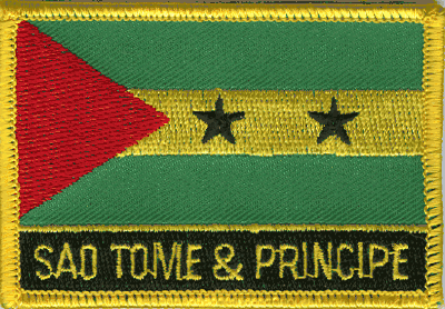 Sao Tome & Principe Flag Patch - With Name