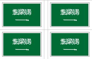 Saudi Arabia Flag Stickers - 50 per sheet