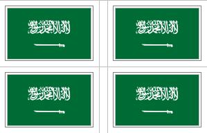 Saudi Arabia Flag Stickers - 50 per sheet