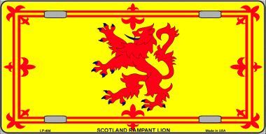 Scotland Rampant Lion Flag License Plate