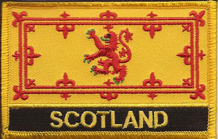 Scotland Rampant Lion Flag Patch - With Name