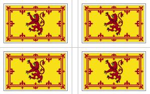 Scotland Rampant Lion Flag Stickers - 50 per sheet