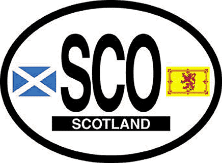 Scotland Reflective Oval Decal