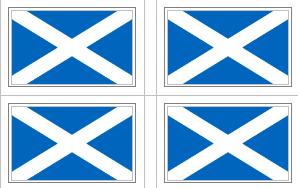 Scotland St. Andrews Cross Flag Stickers - 50 per sheet