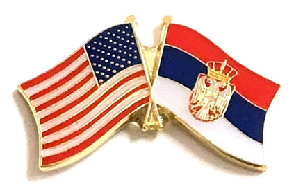 Serbia Friendship Flag Lapel Pins
