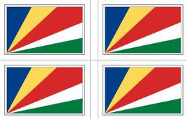 Seychelles Flag Stickers - 50 per sheet