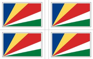 Seychelles Flag Stickers - 50 per sheet