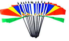 Seychelles Polyester Miniature Flags - 12 Pack