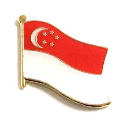 Singapore Flag Lapel Pins - Single