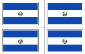 El Salvador Flag Stickers - 50 per sheet