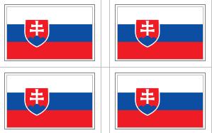 Slovakian Flag Stickers - 50 per sheet