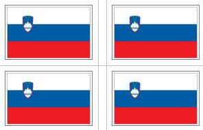 Slovenian Flag Stickers - 50 per sheet