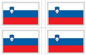 Slovenian Flag Stickers - 50 per sheet
