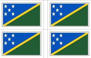 Solomon Islands Flag Stickers - 50 per sheet