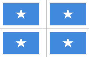 Somalia Flag Stickers - 50 per sheet