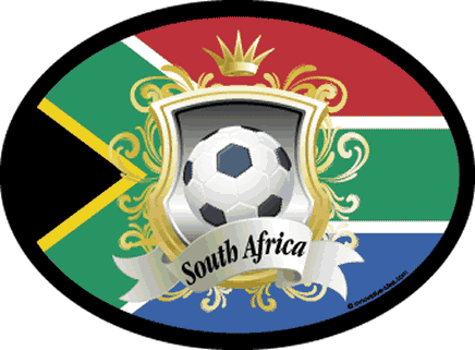 South Africa Soccer Oval Decal