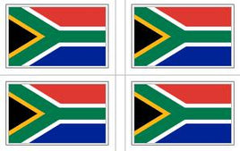 South African (Current newest) Flag Stickers - 50 per sheet