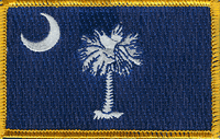 South Carolina State Flag Patch Rectangle