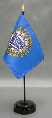 South Dakota Miniature Table Flag - Deluxe
