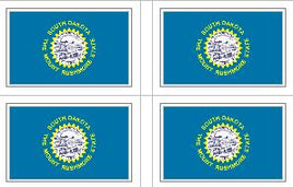 South Dakota State Flag Stickers - 50 per sheet