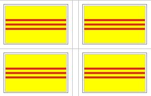 South Vietnam Flag Stickers - 50 per sheet