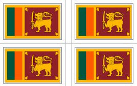 Sri Lanka Flag Stickers - 50 per sheet