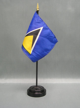 Saint Lucia Deluxe Miniature Flag