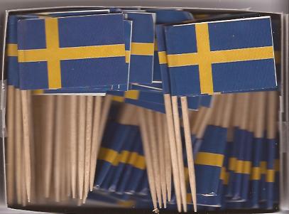 Sweden Toothpick Flags