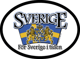 Sweden Oval Decal With Motto