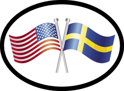 Sweden Oval Friendship Decal