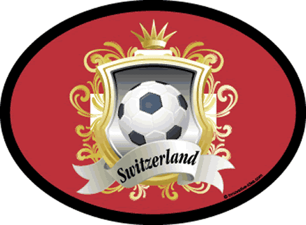 Switzerland Soccer Oval Decal