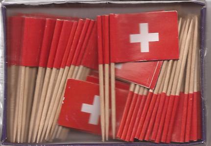 Switzerland Toothpick Flags