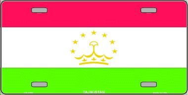 Tajikistan Flag License Plate